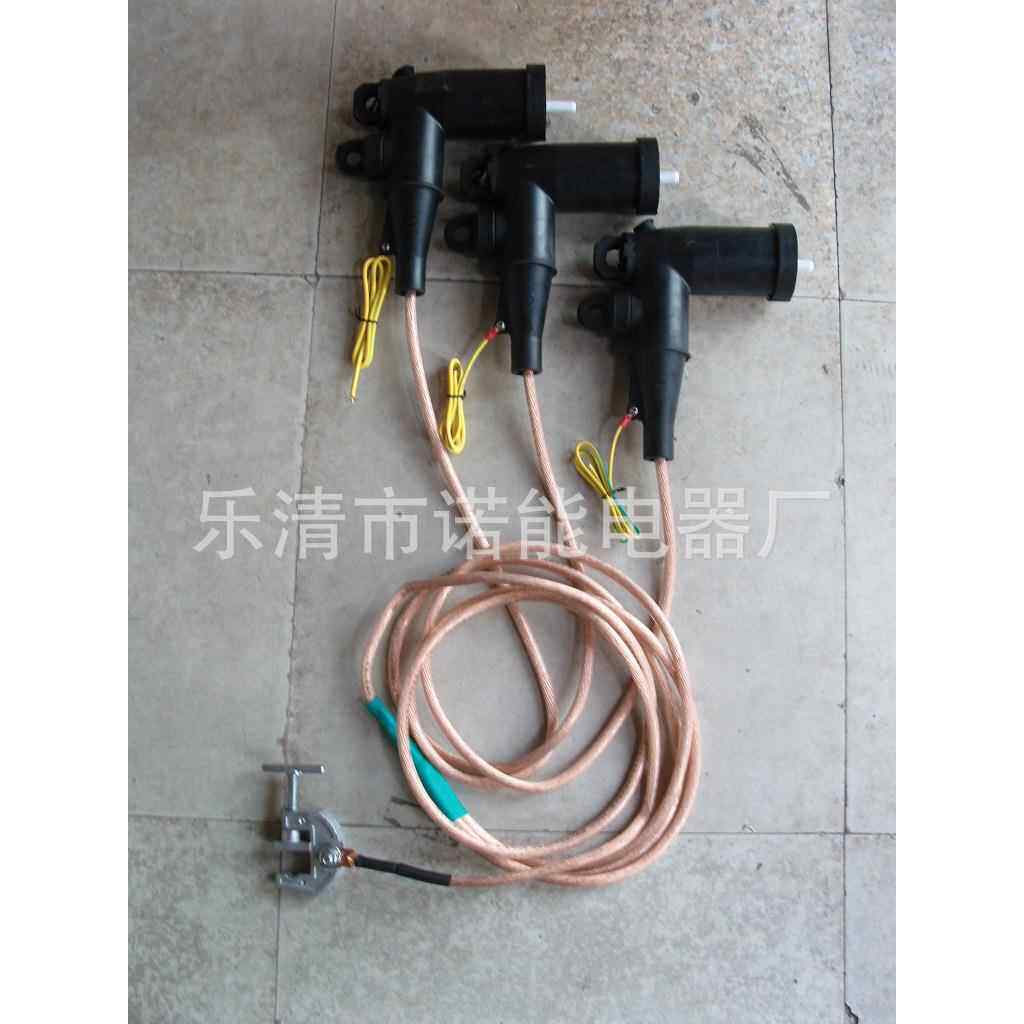 诺能电器电缆分支箱接地插拔头三相接地接头肘型接地