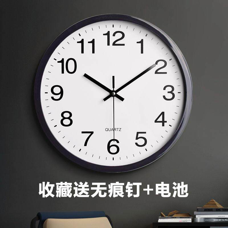 钟表静音挂钟客厅家用大气时钟挂墙现代简约创意时尚石英钟轻奢风