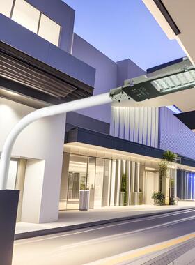 LED路灯新农村墙壁灯户外防水220V电线杆抱箍灯1米挑臂防水节能