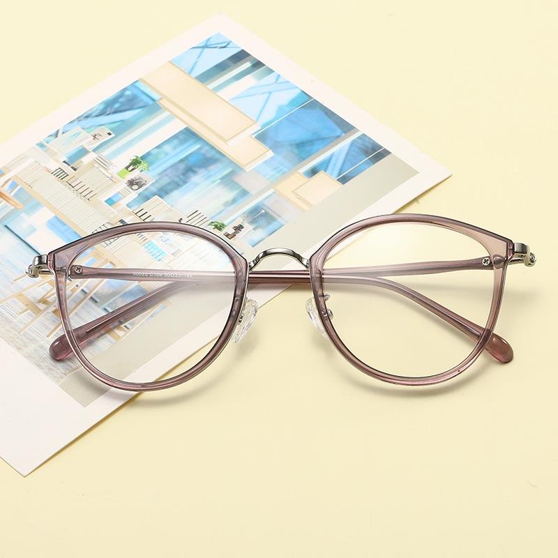 高档超轻素颜防辐近射抗蓝眼镜女光透明复古大框平光镜护眼可配镜