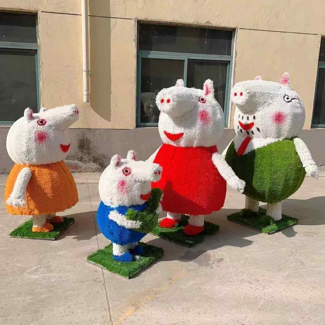 稻草人工艺品动画人物草雕摆件农作人物与牛耕田系列手工编织