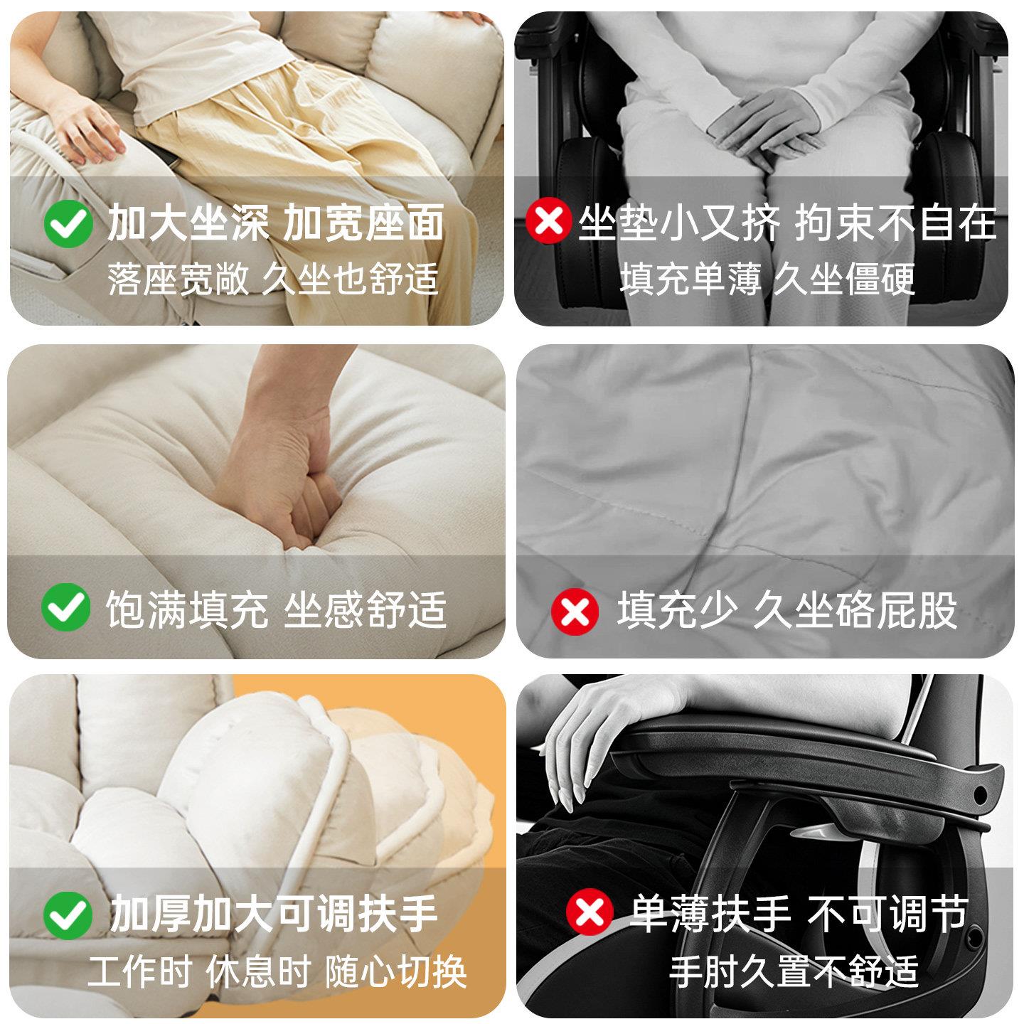 家用电脑椅久坐布舒适升降扶人手可躺懒沙发椅宿舍桌学书习电脑椅