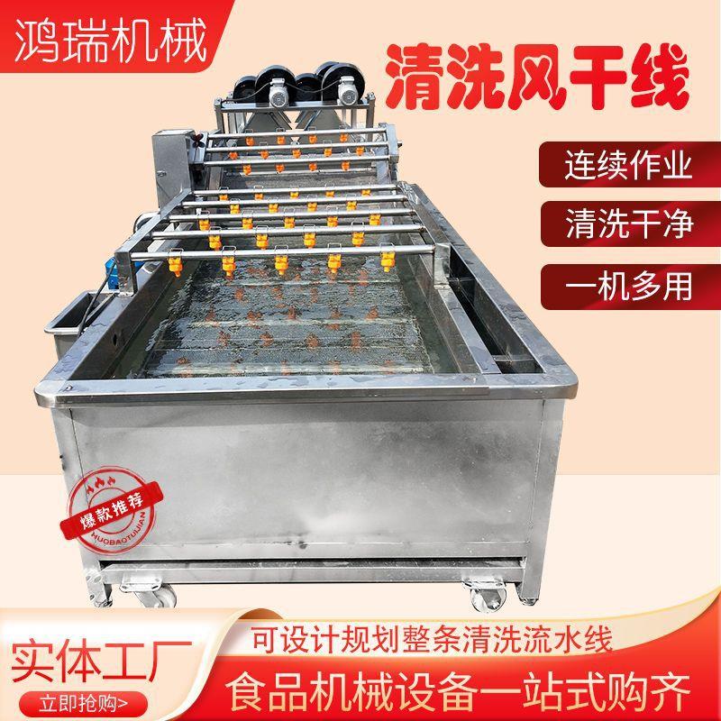 大蒜糖蒜清洗去根加工线果蔬清洗分选分级设备菠萝凤梨清洗机