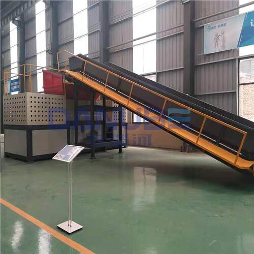 角铁轮MGE胎废旧轮选胎碎线 车轮胎撕碎磁筛分生产线撕 轮胎汽撕