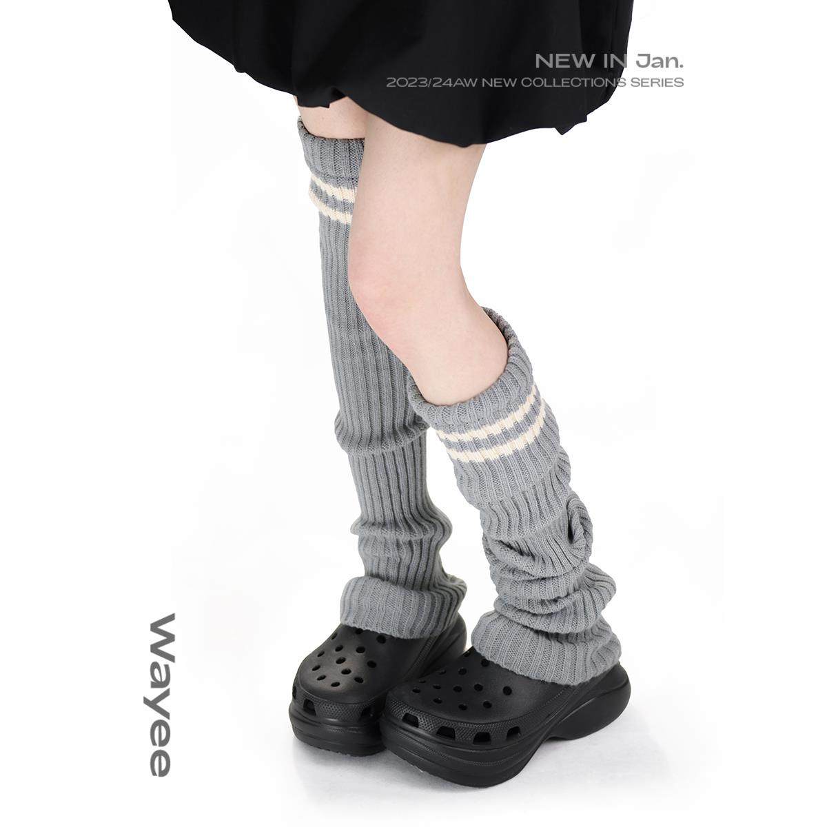 冬季加长加厚堆堆袜腿套秋冬灰色学院风过膝长筒套女针织条纹保暖,女士内衣/男士内衣/家居服,长筒袜,淘宝优惠券,粉丝福利购,淘宝优惠卷