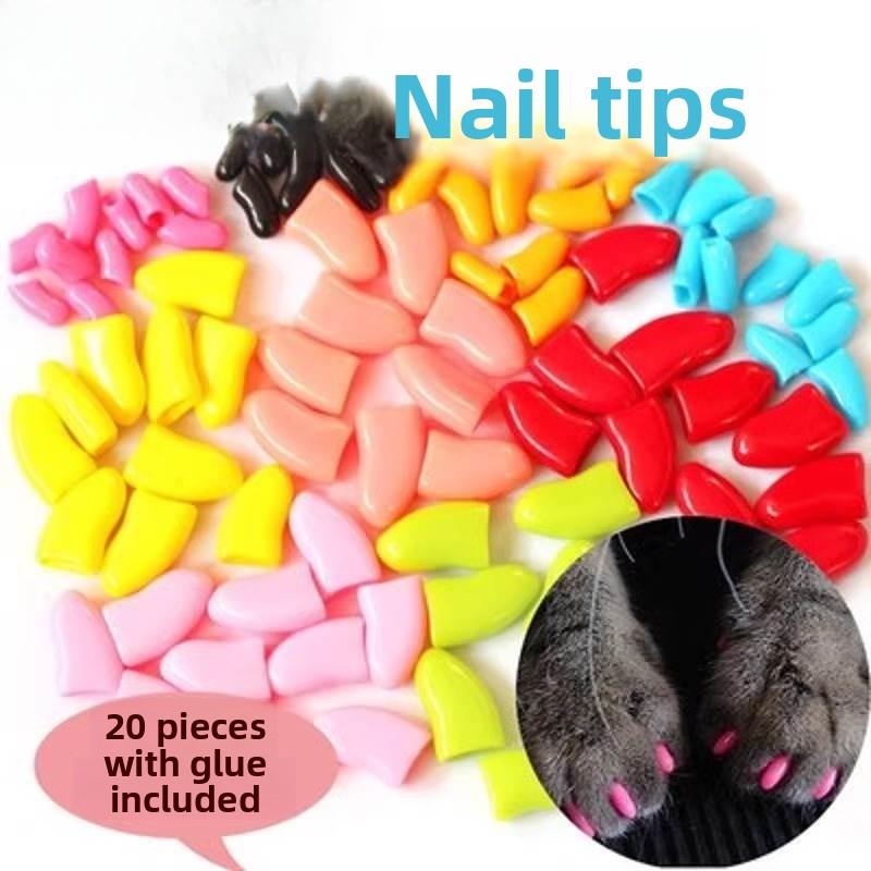 新款猫指甲套猫爪猫鞋防抓伤挠咬猫咪手套神器宠物洗澡猫脚套用品