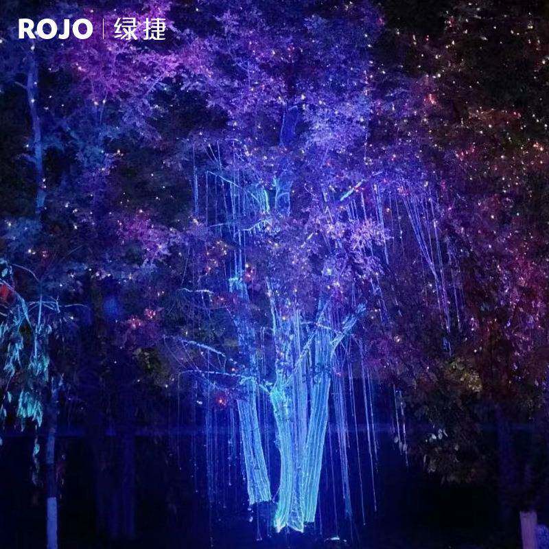 网红光纤网灯LED发光编织网彩灯公园庭院景区树木亮化景观装饰灯