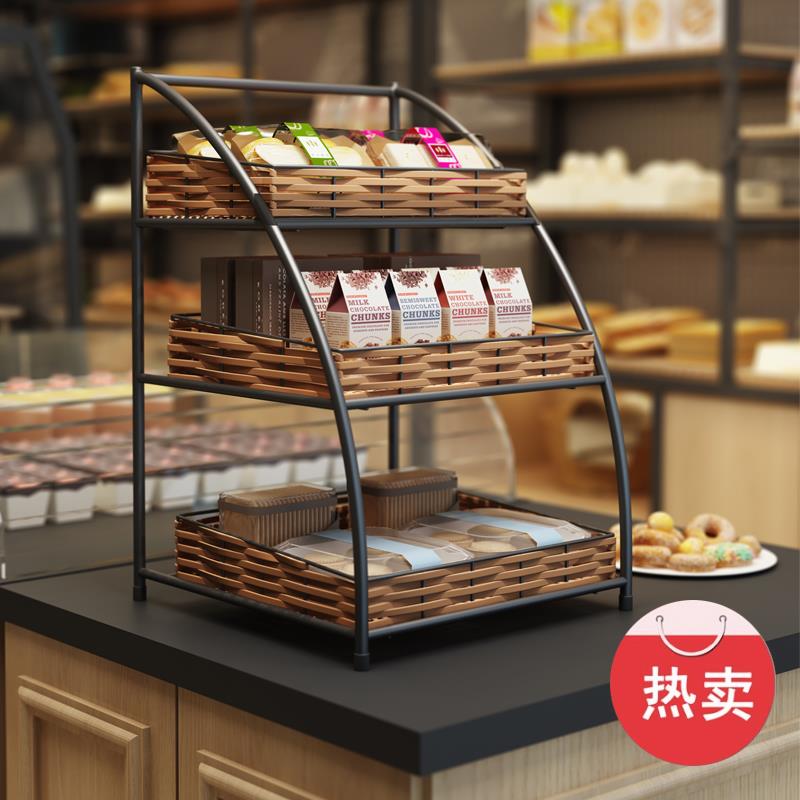 层批创F9566M5T意桌架面多食品收纳展示架框货架网铁艺小零食家用