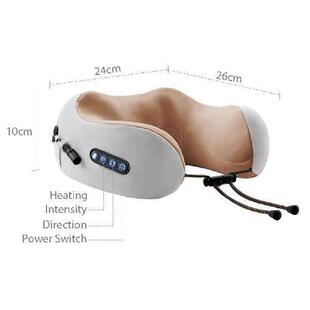U-shaped Neck Massage Pillow Heating Vibration Kneading