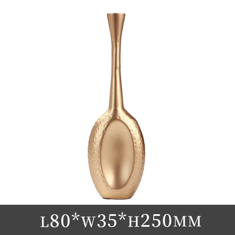 家居客厅摆件感细口北欧长径器花装饰品艺术复古创意高级花瓶小众