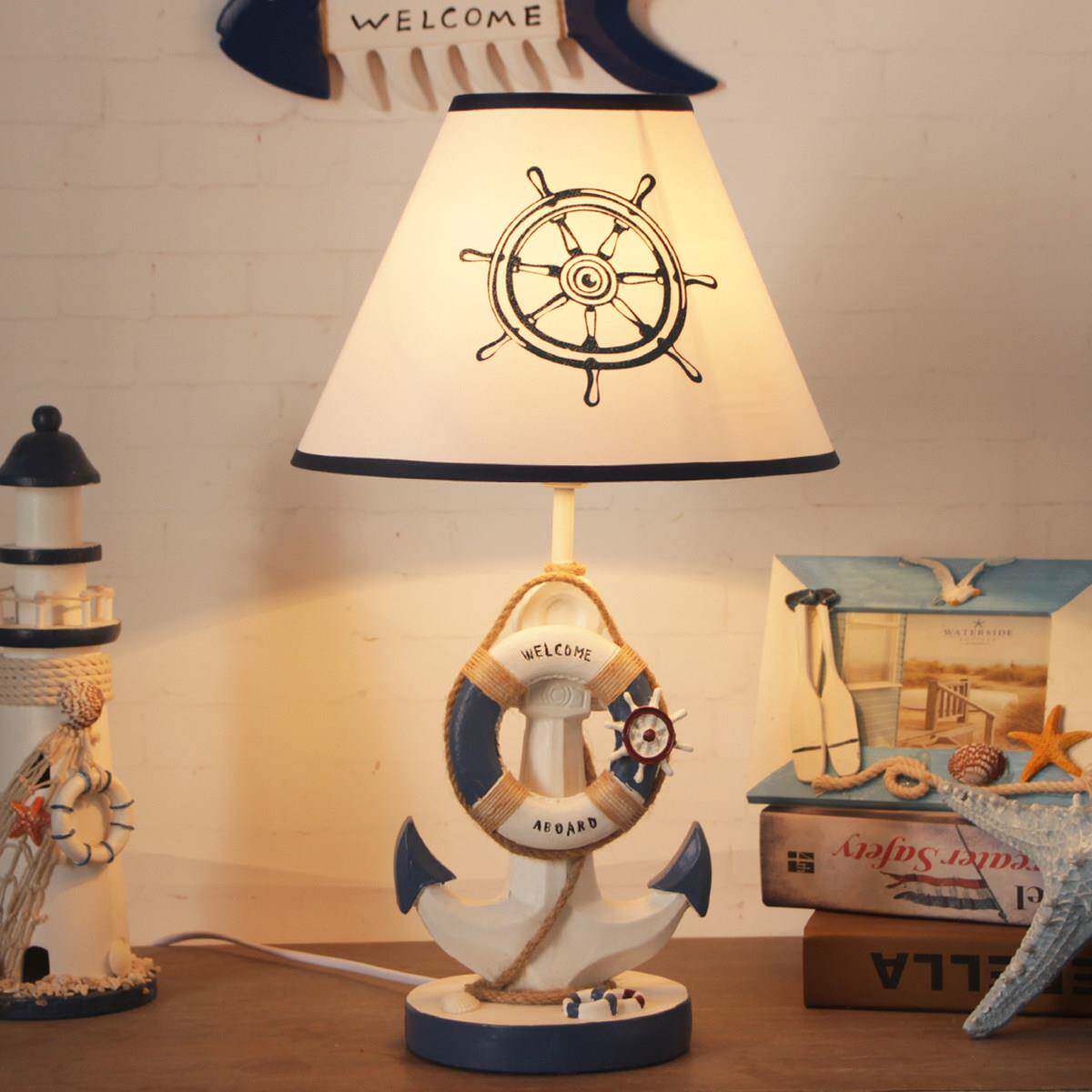 儿童台灯地中海卧室床头美式小夜灯卡通结婚礼品书房装饰可调光