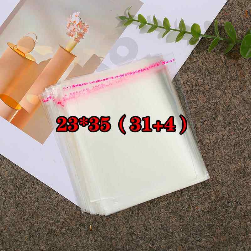 现货opp自粘袋 A4大小自封袋子23*35（31+4）7丝5丝9丝不干胶透明