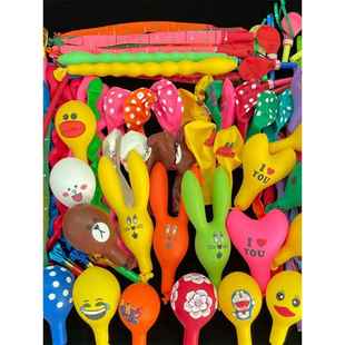 异形加厚兔子气球卡通混合彩色假日气球儿童生日装饰气球包