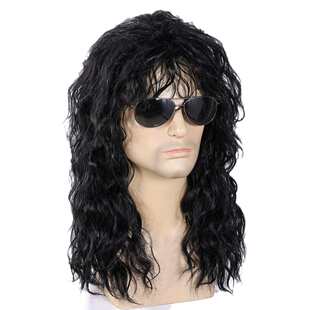 摇滚厂家复古欧美头套批发小整朋克顶卷发长发长卷发temu自然全