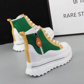 春网红高帮厚底内增高小白鞋 松糕跟小个0204rd 新款 女鞋 2026秋季