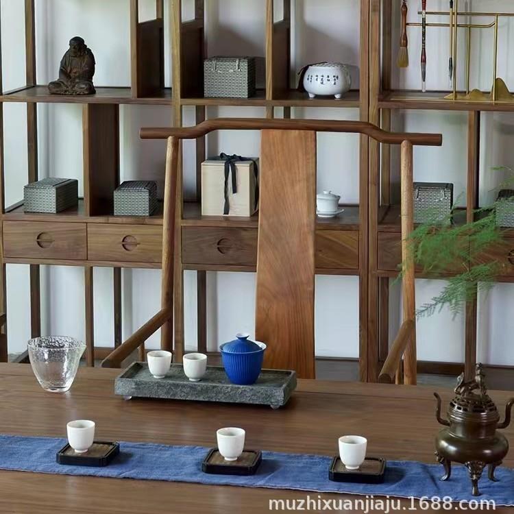 宋式美学太师椅椅圈新中式实木仿官帽椅椅子明式茶古椅508主人