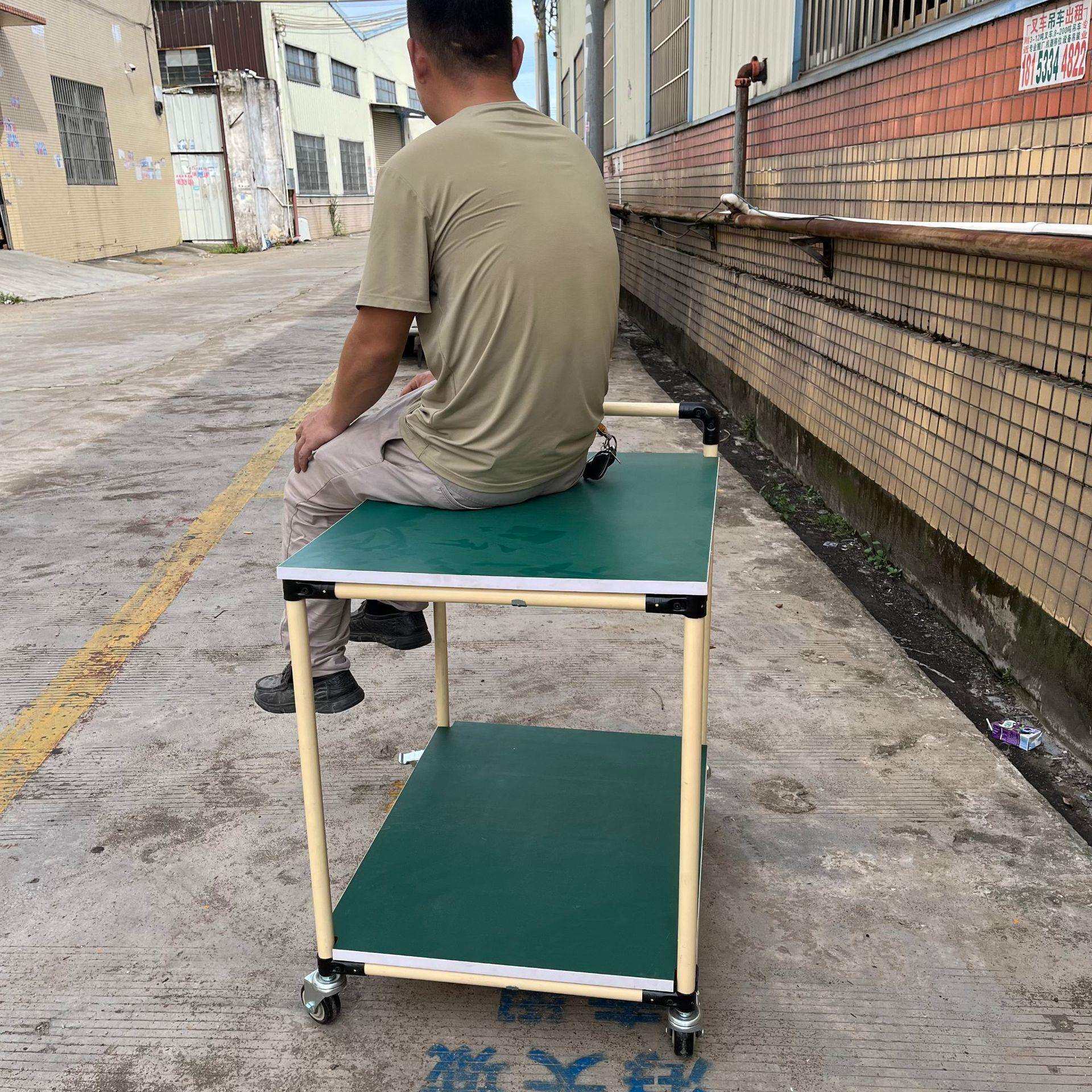 精益管手推车周转车可移动平板车万向轮移动手拉车