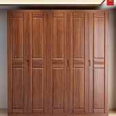 中现式 卧室 胡木实木衣柜代简约四桃储门五门六门物收纳经济型065