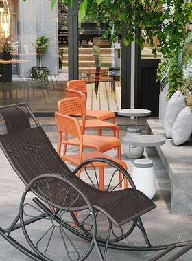 夏季藤椅摇休阳椅家用摇摇椅大老人逍遥985椅人台闲躺椅藤编懒人