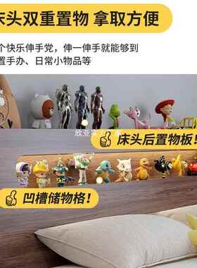 实木床双8人床1.m代简约工厂直销ODU简现易1.2m出物租屋1米5储单