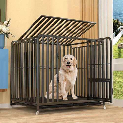 全管狗笼子大型犬中型犬狗笼金毛萨摩耶边牧拉布拉多室内狗笼