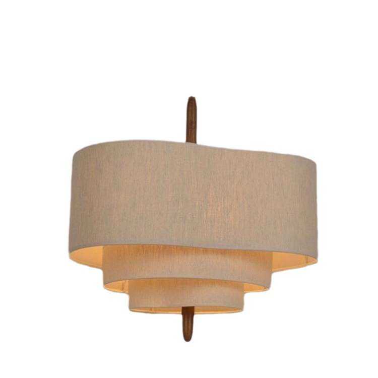 侘寂风布艺吊灯复古卧室餐厅法式中古客厅主灯设计师创意书房灯具,家装灯饰光源,客厅吊灯,淘宝优惠券,粉丝福利购,淘宝优惠卷