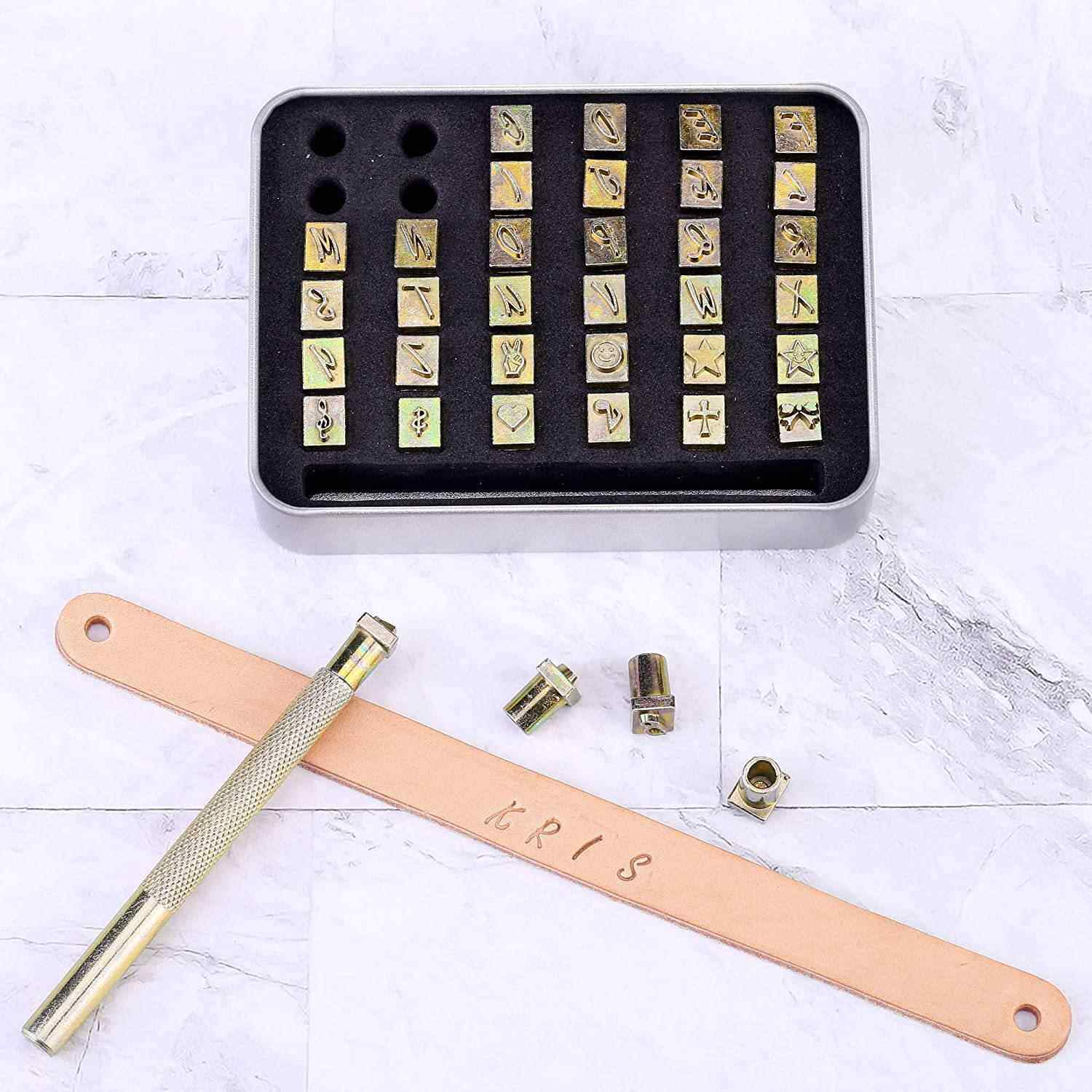 皮O革字母数字冲文皮革英冲LOG印章皮革印花工具皮145雕印章