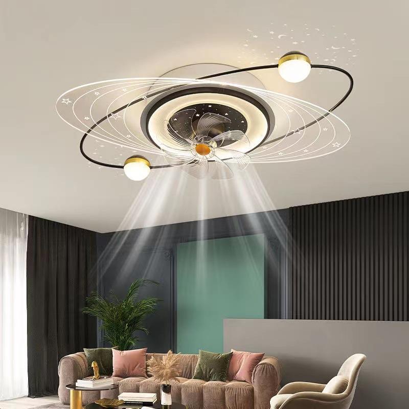 卧室灯风扇吸顶灯简约现代2025年新款可摇头电扇餐厅客厅家用灯具