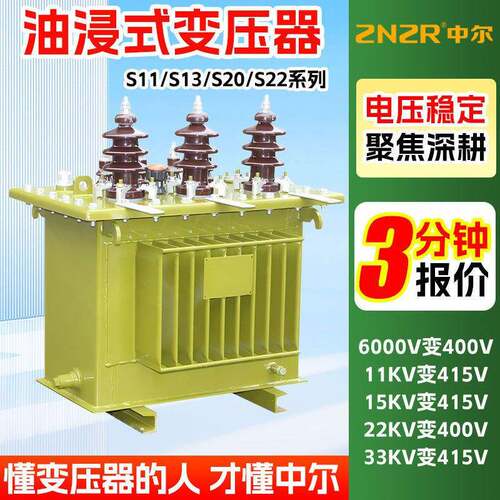 s11-100kva自冷80千伏安50kw30千瓦国家标准柱上配电铜三相变压器