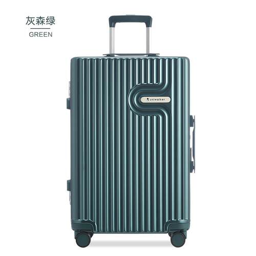 高档uniwalker行箱向女纯PC铝框拉杆箱韩版小清新轻便万轮旅行李