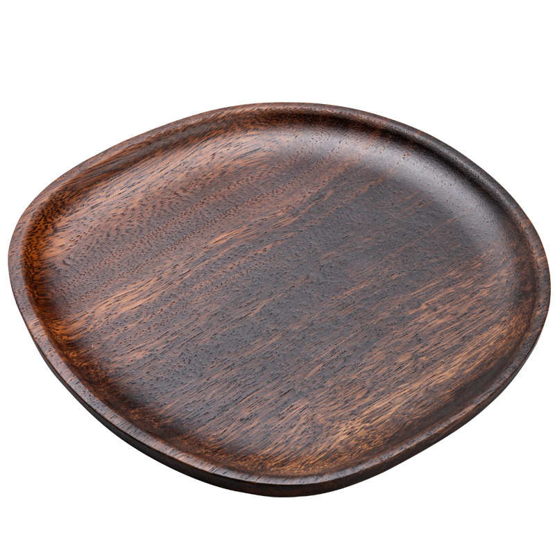 茶托泡茶点盘早餐胡桃木简约托盘干酒店餐厅盘盘木质茶盘零食用品