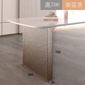 水波纹字型桌腿渐变支架亚克力吧台台一茶几支撑空心岛餐桌纹石头