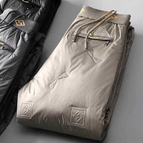 Mostarsea~90白鹅绒！冬季户外防水加厚羽绒裤男女同款保暖休闲裤