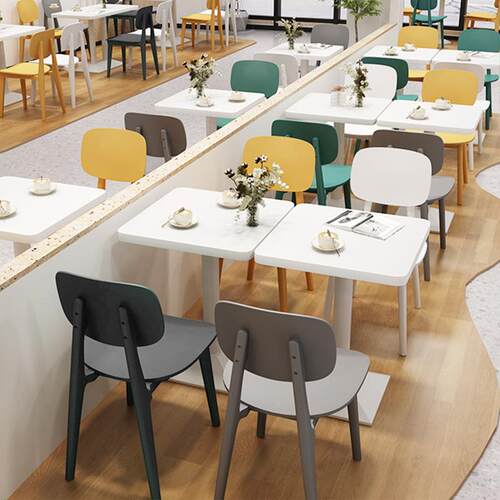 网红西餐厅快餐店桌椅餐饮店桌椅食堂饭堂餐桌椅饭店桌椅组合