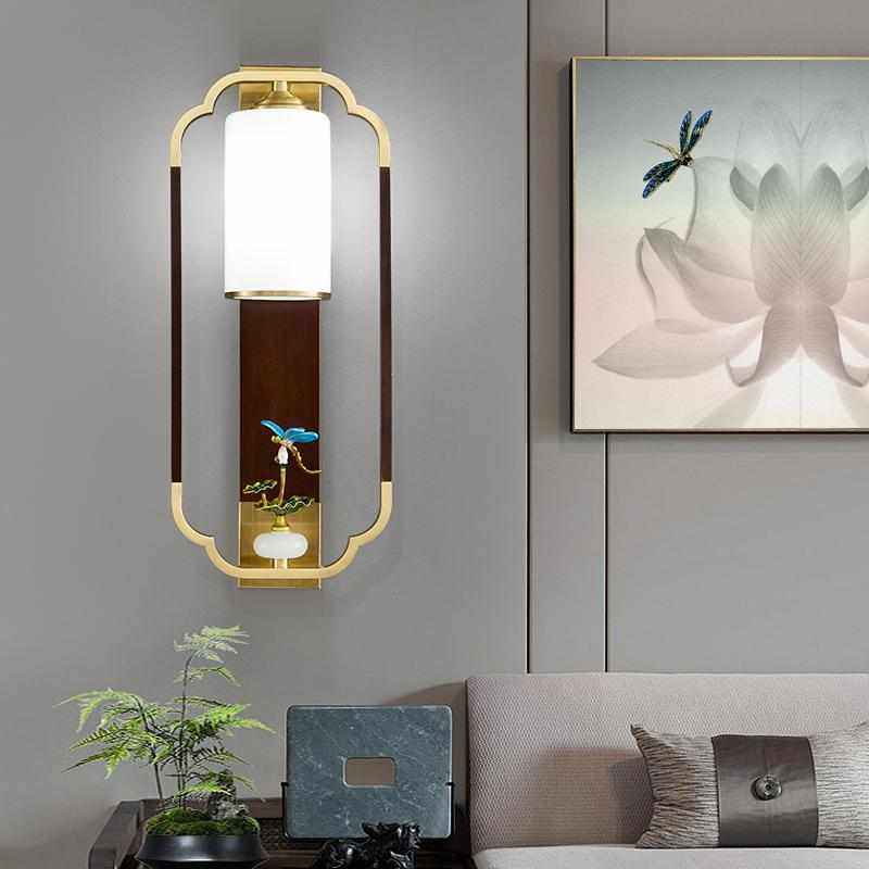 新中式实木壁灯复古中国风客厅沙发背景墙过道灯全铜福鹿床头灯,家装灯饰光源,壁灯,淘宝优惠券,粉丝福利购,淘宝优惠卷