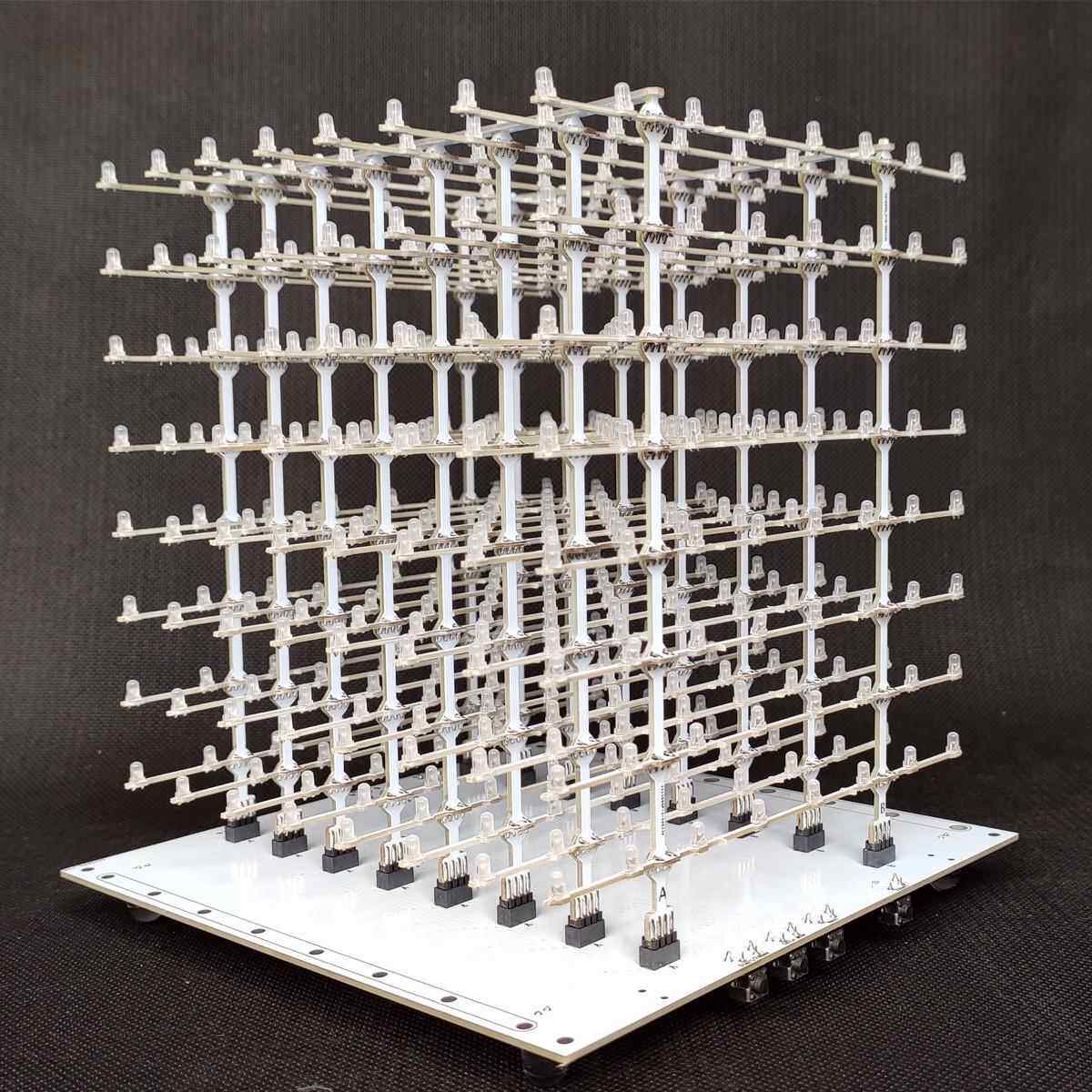 乐涛3D8贴片LED光立方套件 8X8X8单片机电子DIY制作散件 无需程序