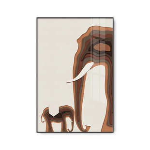 龙马精神 装饰画工厂大象骏马现代装饰画客厅挂画走廊尽头玄关画