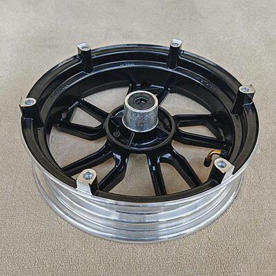 电动车铝轮电动机车反刹前轮内刹轮毂10寸12寸16寸钢圈碟煞轮子内