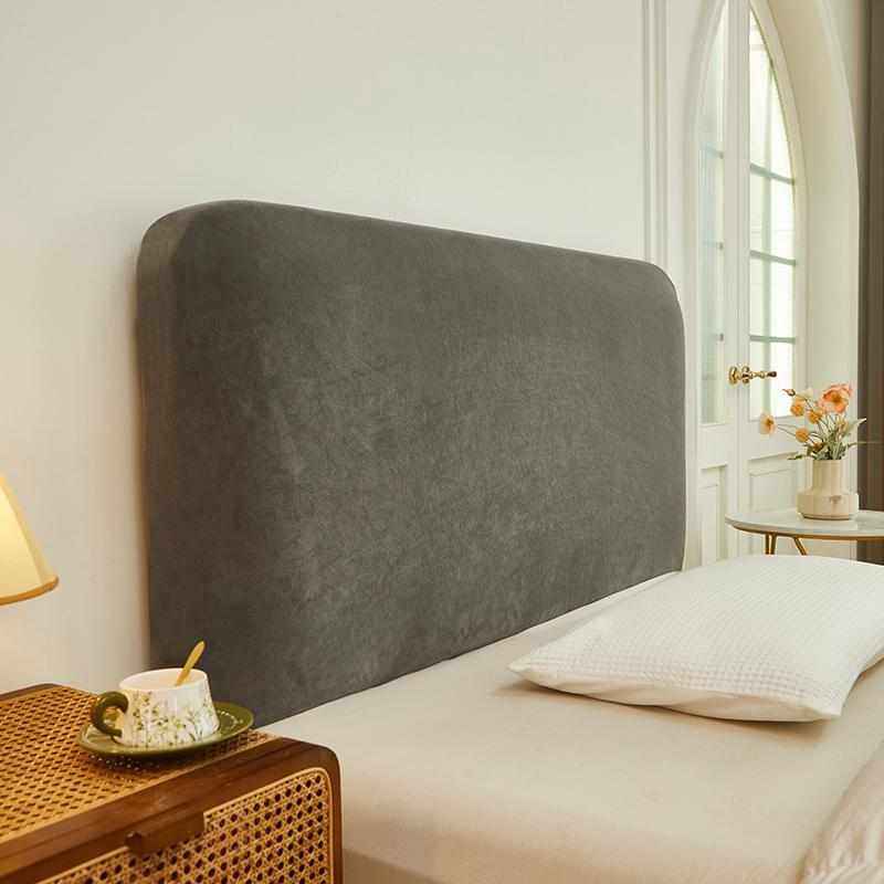 新款纯色云感绒床头罩 防滑弹力软包防尘床头靠背套榻榻米床头罩,居家布艺,一次性防尘罩,淘宝优惠券,粉丝福利购,淘宝优惠卷