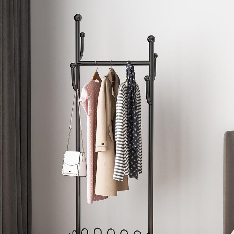 家用轻服奢落地挂衣架卧室内时尚衣帽架COQ柜易简置晾单杆式物衣