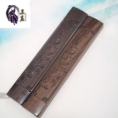 书法礼788品尺镇压尺尺30摆CM文房四宝黑梓木荷花镇礼品镇尺件批