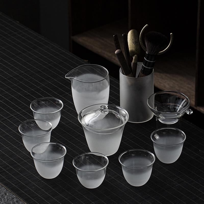 正品奢玻璃功夫茶具套装耐热红轻客茶泡冲茶器用家会办公室日式花