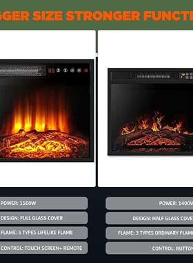 1装饰壁炉家嵌室用内仿真火客厅现代18B-LX-入式8寸房车电子壁炉