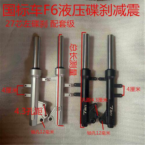 国标车碟煞减震器10寸反碟煞左碟煞避震电动车金箭F6液压前避震