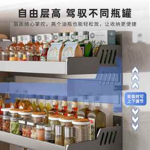 免打孔厨房置物架壁挂墙上微波炉挂架调料架家用大全多功能收申恒