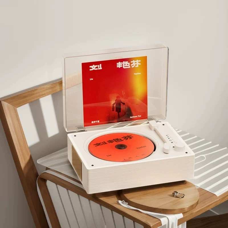 复古CD机蓝牙音箱一体播放器听专辑音乐cd光碟光盘便携式充电音响