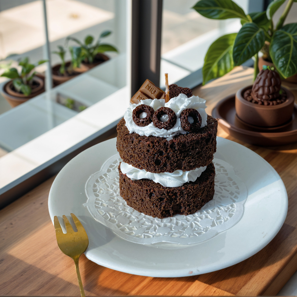 巧克力蛋糕蛋糕丝绒可爱香薰蜡片