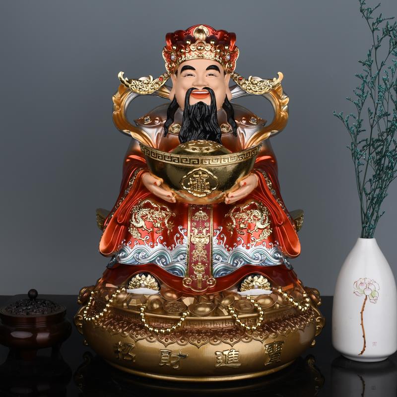 正品财神爷摆件家居聚供奉宝铺盆文财神佛像范店蠡比干神像办公室图片