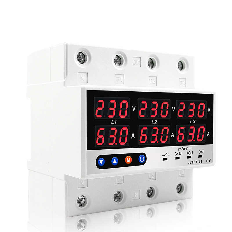 三相四线过欠压保护器63A/100A限流器AC380V