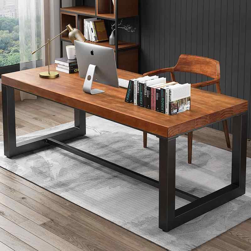 现代简约书桌实电脑台式家组用桌桌子租木房学生写字办公桌椅合